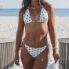 Swimming Into Your Heart Double Lined Recycled Polka Dot Print String