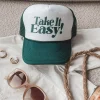 Take It Easy Trucker Forest Green Trucker Hat