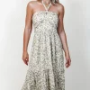 Take Me To A Resort Printed Midi