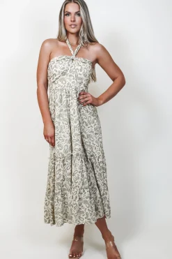 Take Me To A Resort Printed Midi