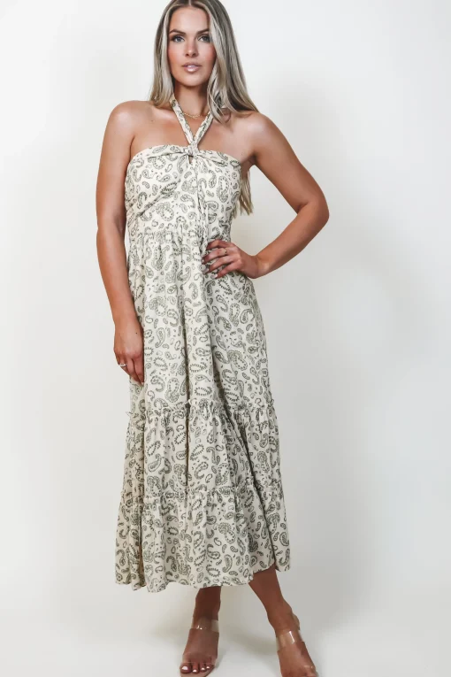 Take Me To A Resort Printed Midi