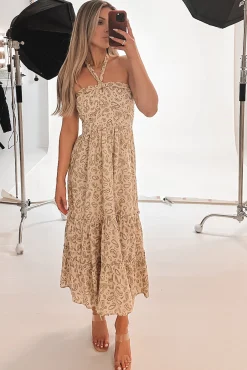 Take Me To A Resort Printed Midi