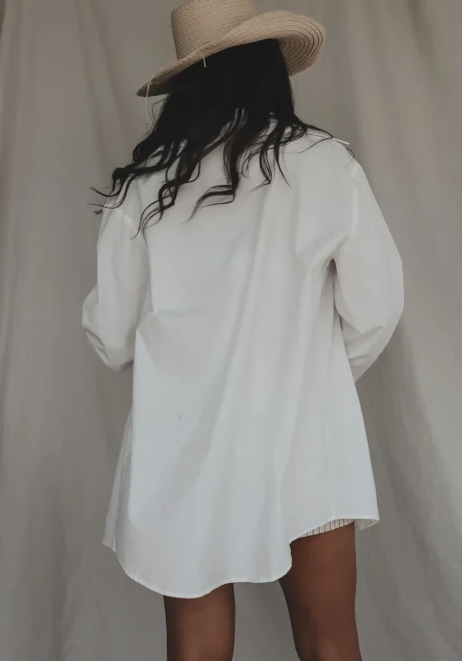 Taking A Vacation Day Oversized Button Up Cover Up