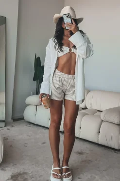 Taking A Vacation Day Oversized Button Up Cover Up