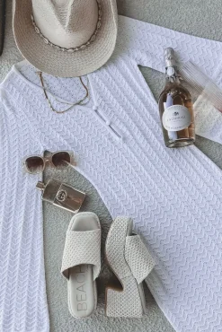 The Beach Is This Way Ivory Shell Cowboy Hat