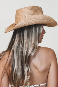 The Beach Is This Way Ivory Shell Cowboy Hat