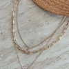 The Sea Is Calling Gold Shell Layered Necklace