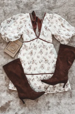 This Little Cutie Cream Floral Dress