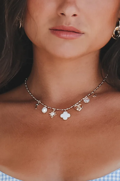 Turning On The Charm Multi Charm Necklace