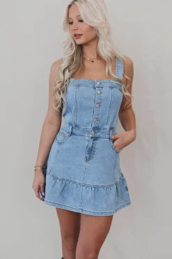 Who You Calling Darling Denim Mini Dress