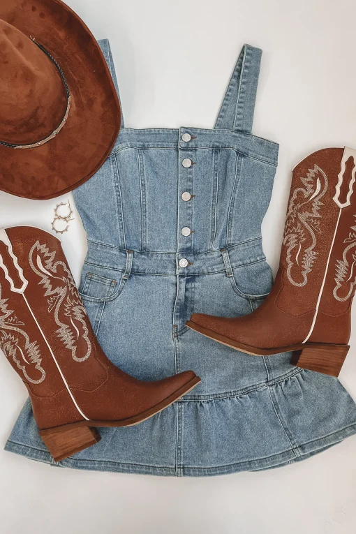 Who You Calling Darling Denim Mini Dress