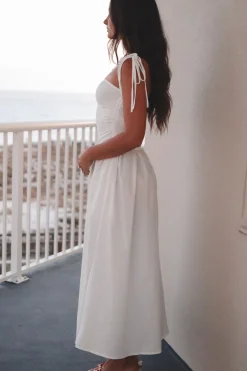 Wishful Beaching White Midi Dress