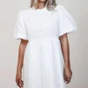 Yes Please White Smocked Mini Dress