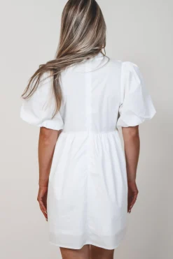 Yes Please White Smocked Mini Dress