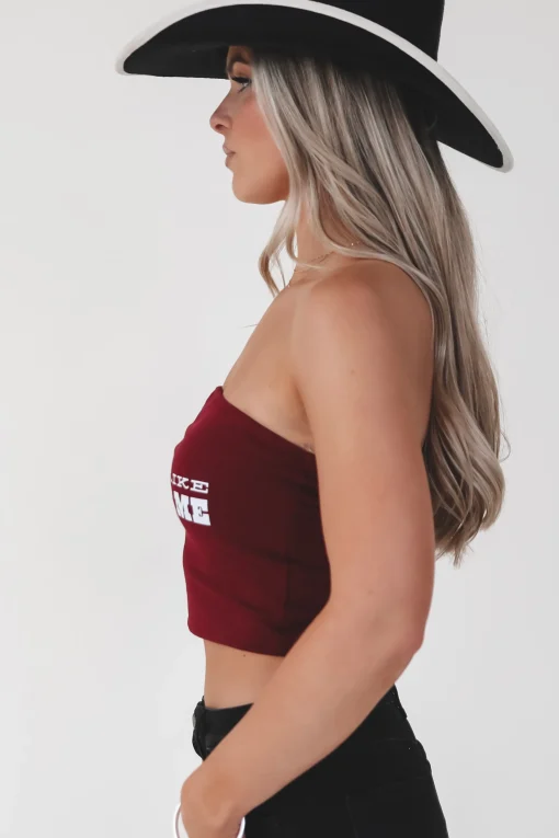 You Look Like You Love Me Strapless Graphic Tube Top