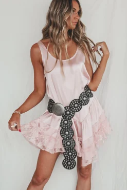 You Make Me Blush Satin Mini Dress