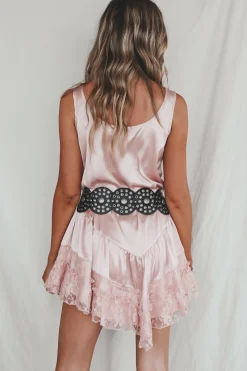 You Make Me Blush Satin Mini Dress