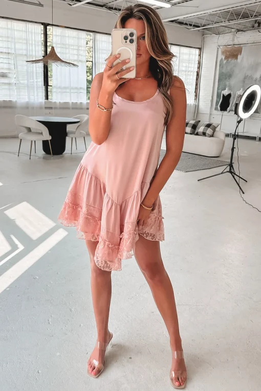 You Make Me Blush Satin Mini Dress