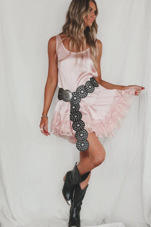 You Make Me Blush Satin Mini Dress