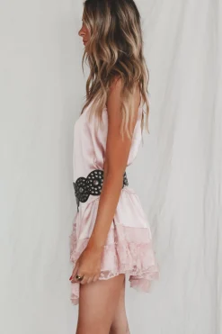 You Make Me Blush Satin Mini Dress