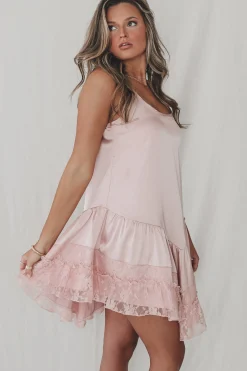 You Make Me Blush Satin Mini Dress